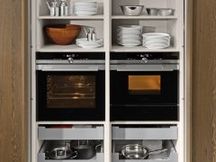 Cocina Moderna Legno Nova Lack Roble Trufa 7 Kulissenschiebtüren