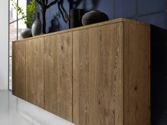 Cocina Moderna Legno Nova Lack Roble Trufa 4 Nova Lack 73T - Tiefblau Hochglanz / Legno 59T - Eiche Trüffel