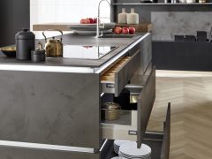 Cocina Moderna Portland Corona Antracita 3 Portland 404 - Anthrazit / Corona 19A - Arcticweiß Hochglanz