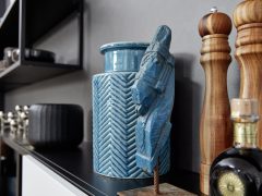 Cocina Moderna Ferro Soft Lack 7 Ferro - Blaustahl / Soft Lack - Arcticweiß softmatt
