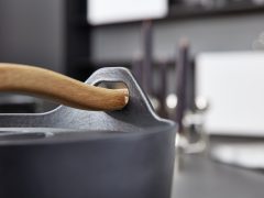Cocina Moderna Ferro Soft Lack 8 Ferro - Blaustahl / Soft Lack - Arcticweiß softmatt