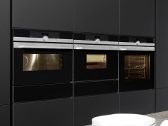 Cocina Moderna Napa Plus Negro Mate 6 Manhattan - Marmor grau / Phoenix - Schwarz softmatt